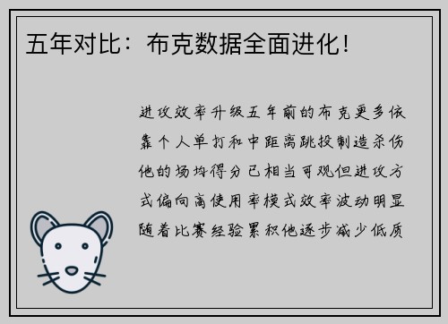 五年对比：布克数据全面进化！