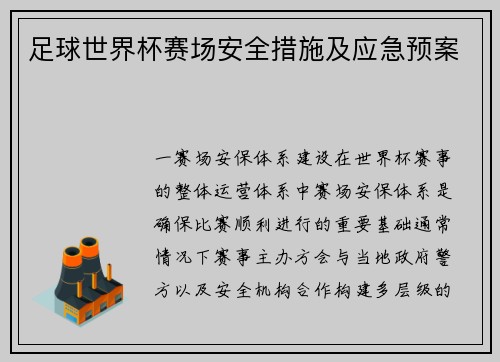 足球世界杯赛场安全措施及应急预案